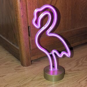 Pink Flamingo Neon Table Lamp